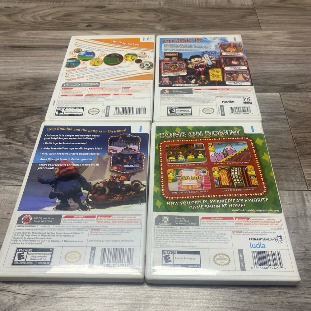 Wii Play Carnival Games Rudolph The Prices Is Right Manuals Excellent Condition - Picture 2 of 9